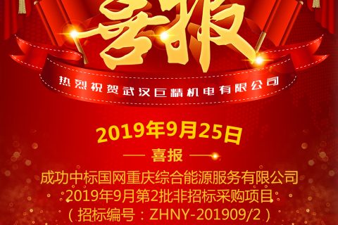 热烈祝贺武汉杏鑫娱乐中标国网重庆综合能源效劳有限公司2019年9月第2批非招标采购项目