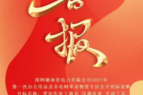 热烈祝贺杏鑫娱乐中标国网湖南省电力有限公司2021年第一次办公用品及非电网零星物资专区果真招标采购